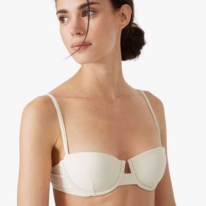 Onia, cream “dalia” bikini top